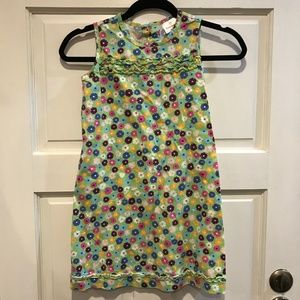 Hanna Andersson Girls 8 Green Floral Dress